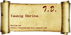 Tausig Dorina névjegykártya
